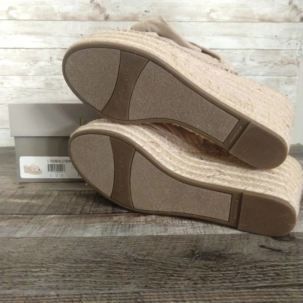Franco Sarto Talinda Wedge Espadrilles Sandals 10